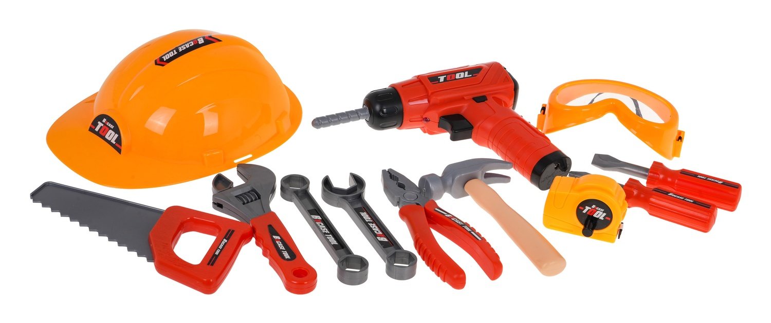 3-i-1 Kids DIY Tool Kit: arbeidsbenk, reiseveske, 78 deler