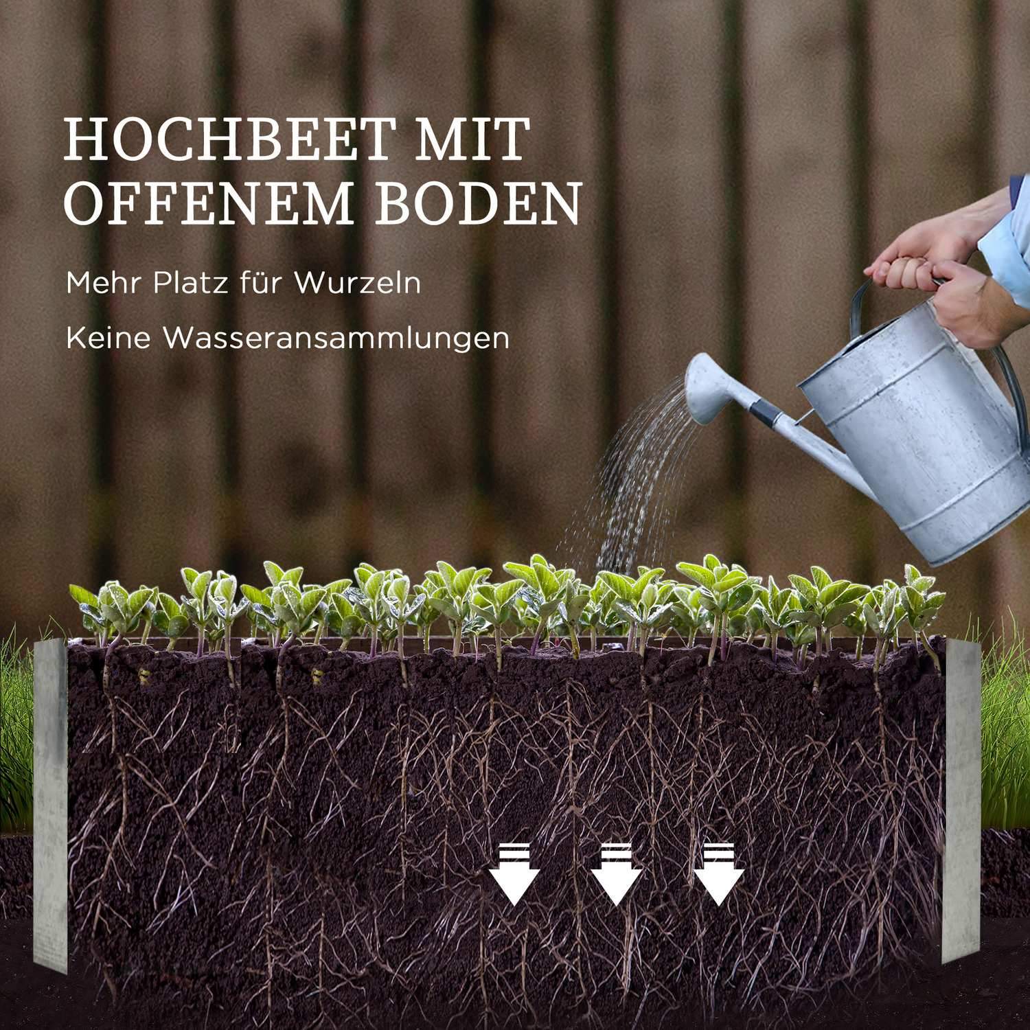 Hevet sengesett plantekasse med plastdeksel og espalier for klatreplanter, 53X53X90Cm