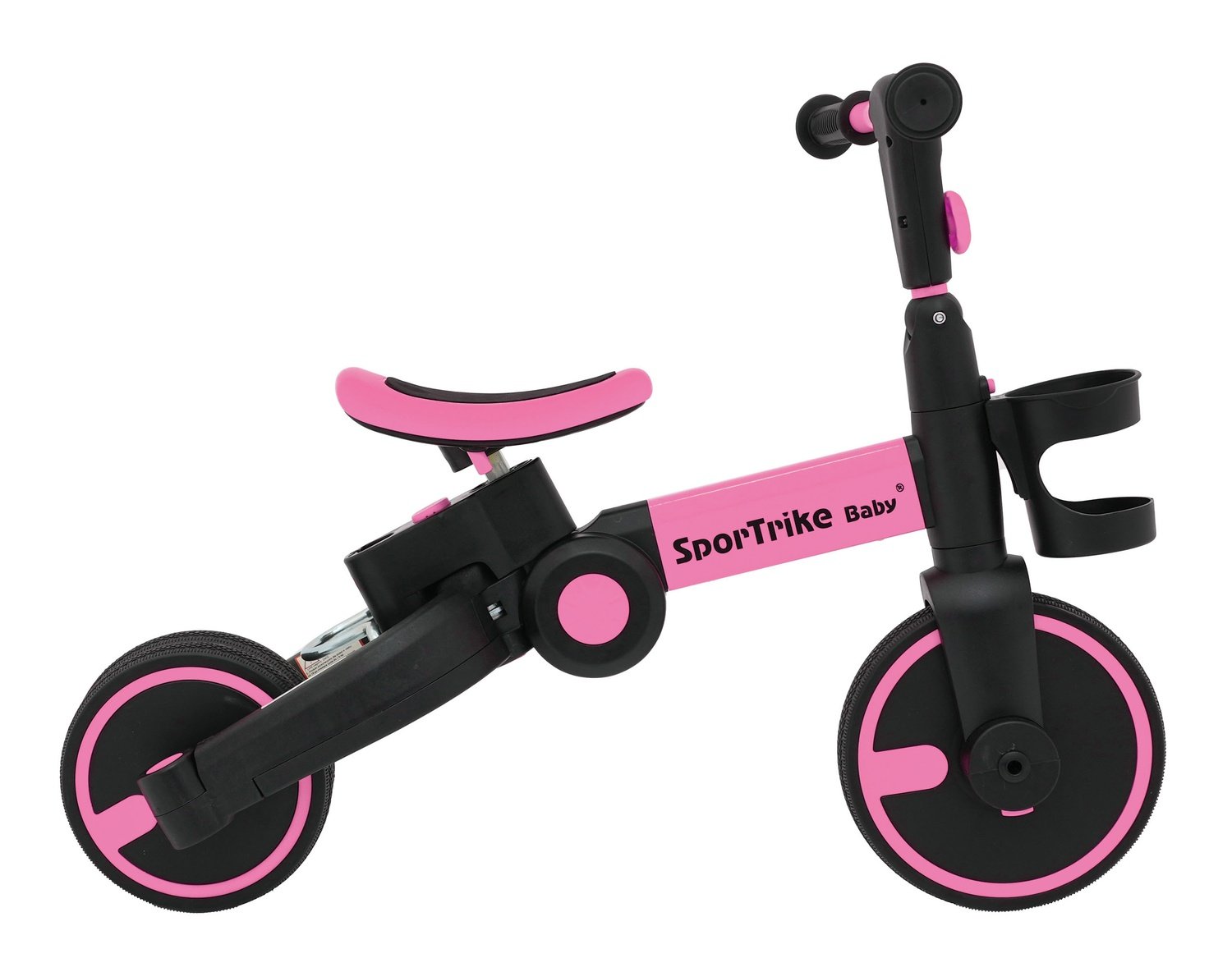 3in1 Sportrike med drikkeholder og justerbar pusher