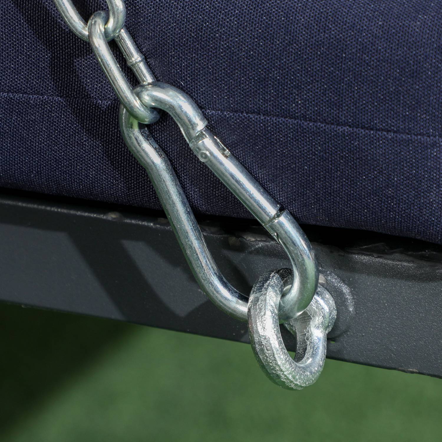 3-sits trädgårdsgunga, justerbar kapell och kuddar, kapacitet 270 kg