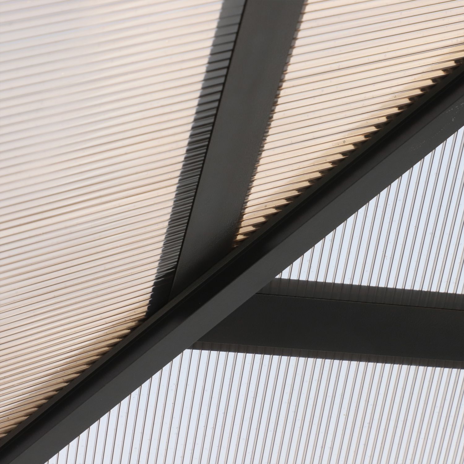 3x3M trädgårdspaviljongtält i aluminium, mörkgrå, PC-tak