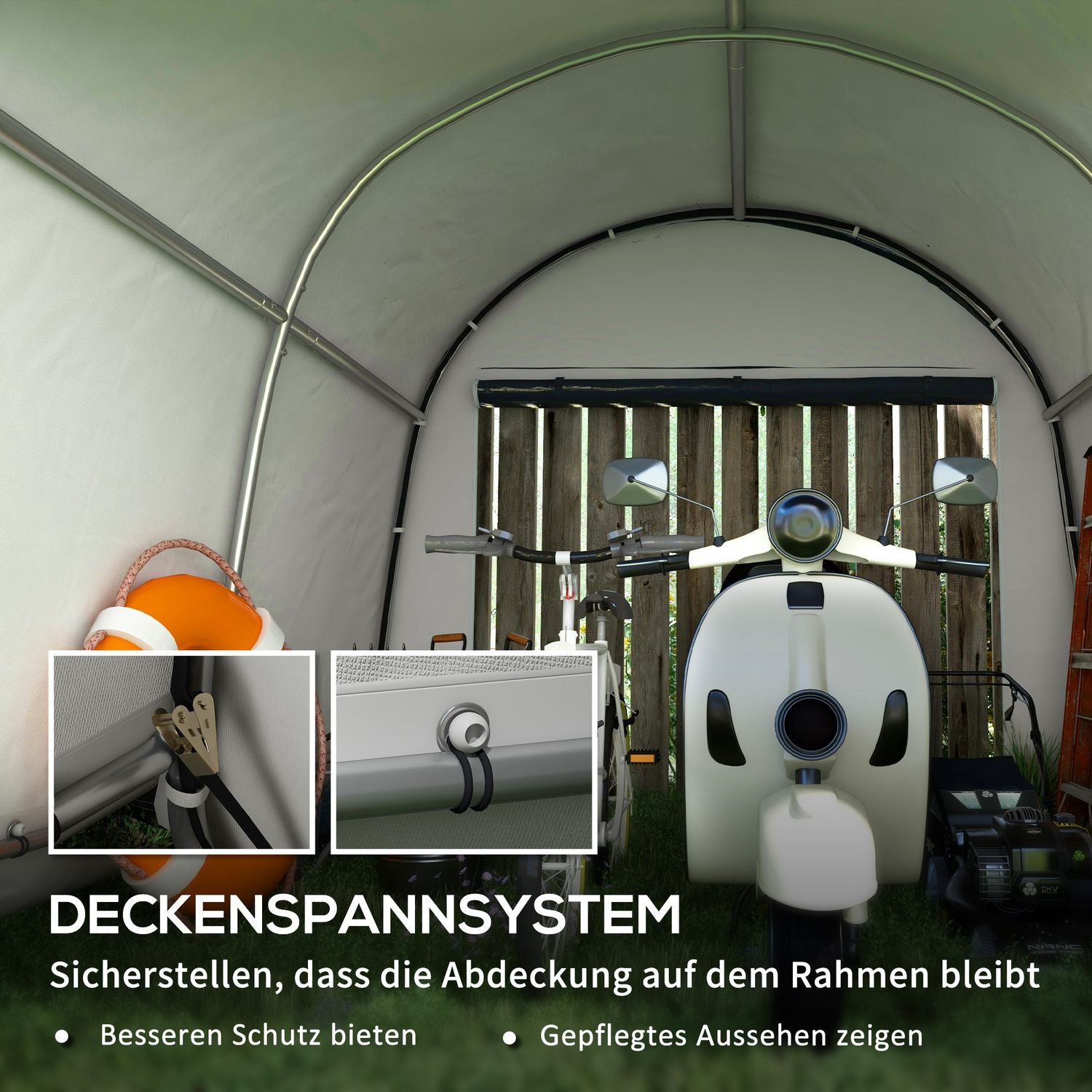 3x3m Grå Verktygsbod – UV-skydd, vattenavvisande stål