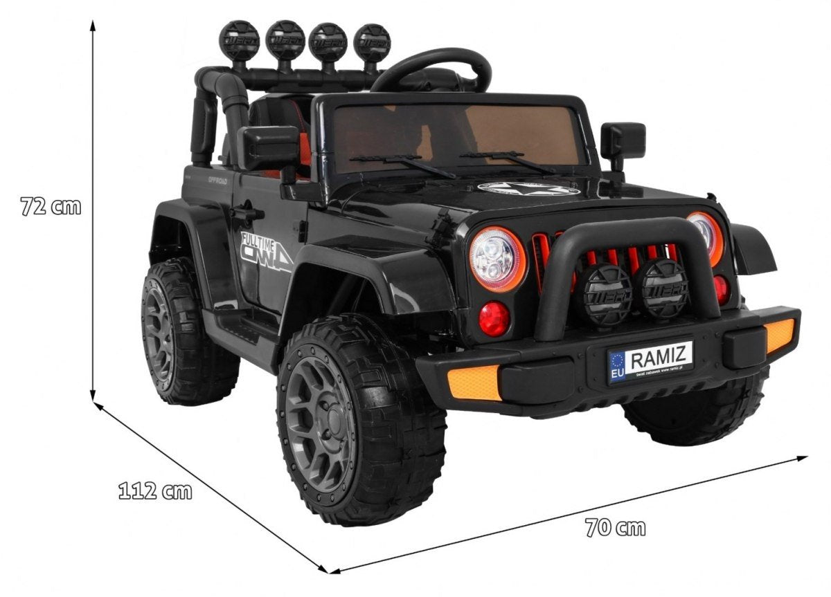 4WD terrengkjøretøy med fjernkontroll, LED-lys, MP3, USB