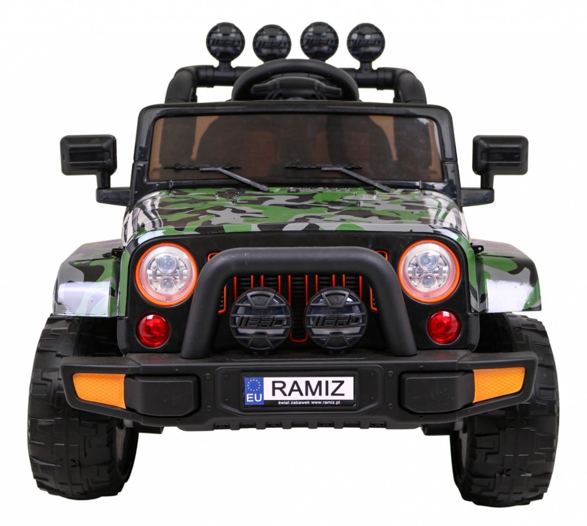 4WD terrängfordon med fjärrkontroll, LED-ljus, MP3, USB