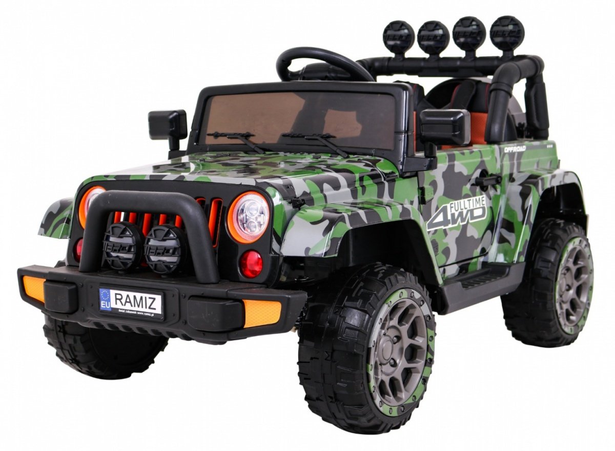 4WD terrängfordon med fjärrkontroll, LED-ljus, MP3, USB