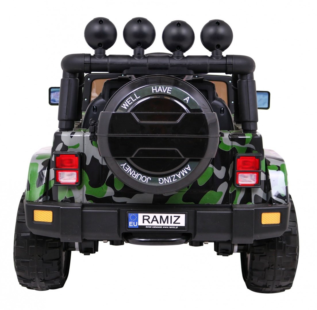 4WD terrängfordon med fjärrkontroll, LED-ljus, MP3, USB