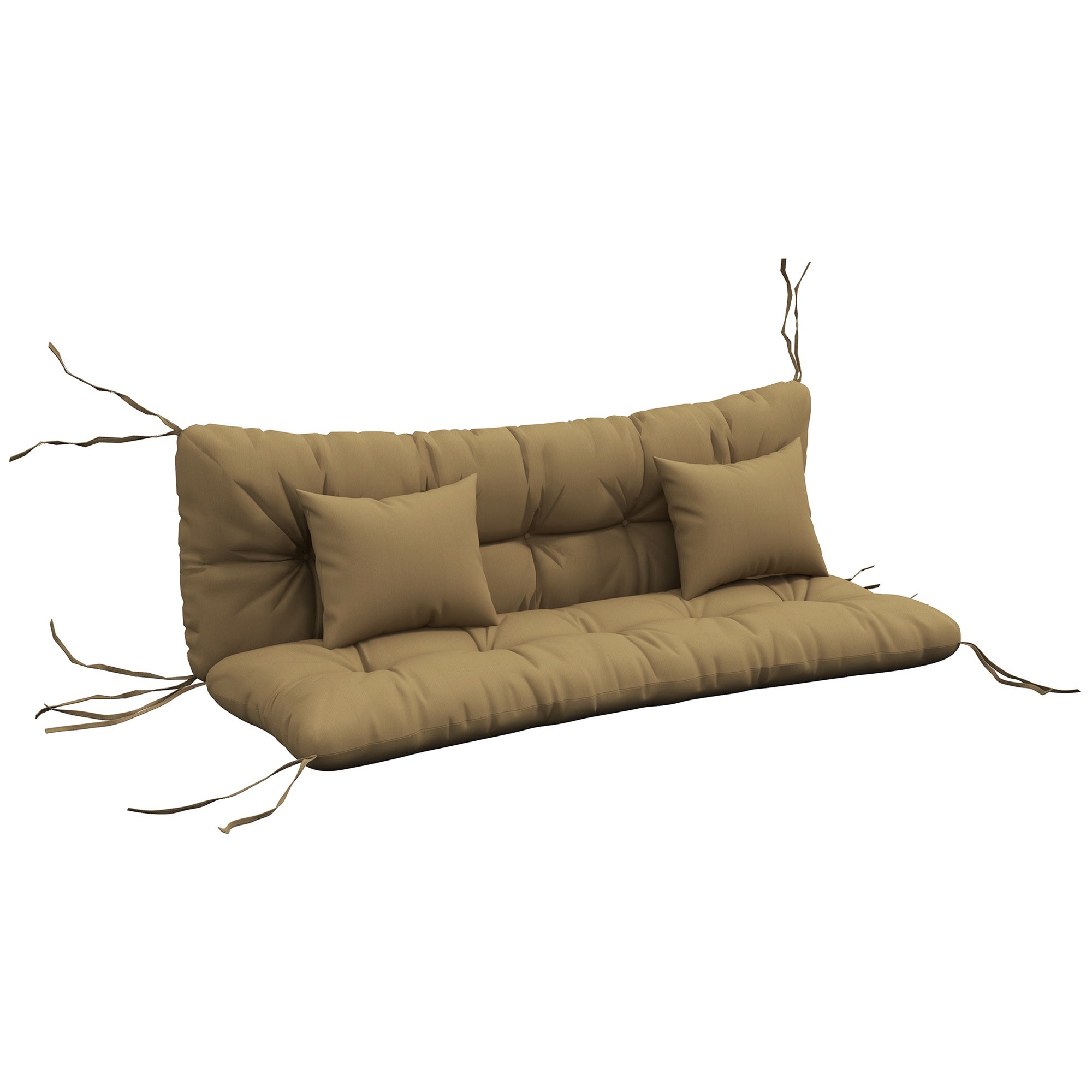 4-delat vattentätt sittdynset, 150x50 cm, brun