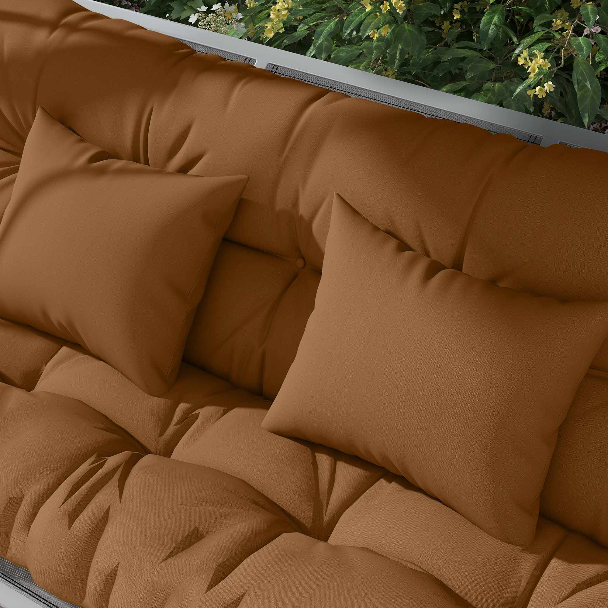 4-delat vattentätt sittdynset, 150x50 cm, brun
