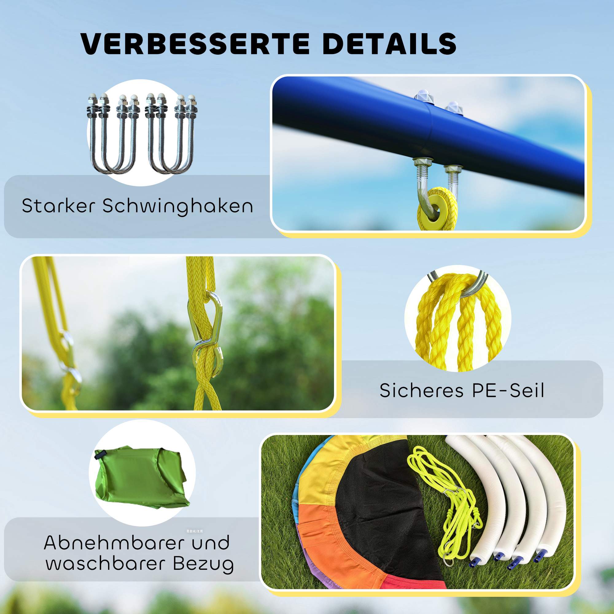 4-i-1-gunga med näsgunga, basket- och fotbollsmål