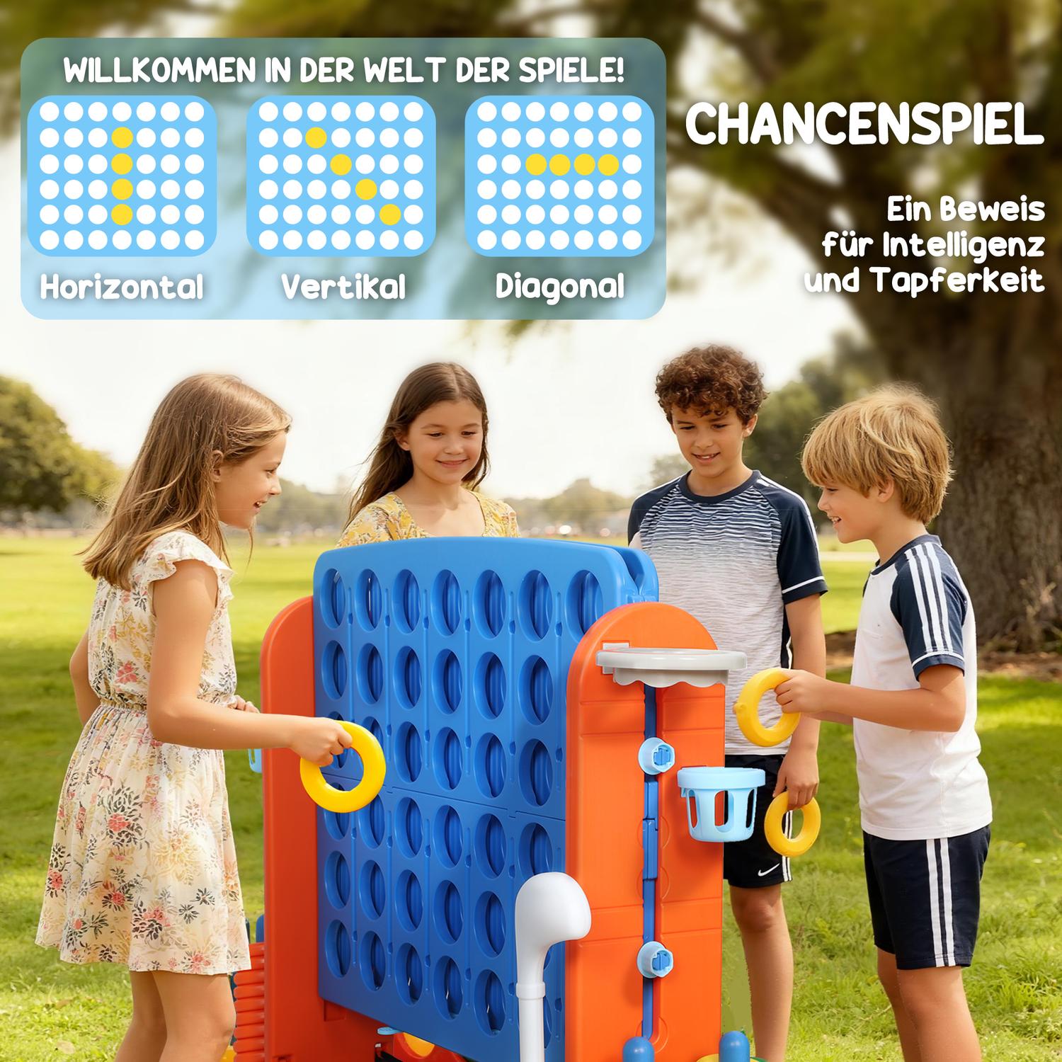 4-i-1-spelset, justerbart, plast, färgglatt