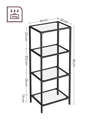 4-lags sort hylle: Moderne, robust, enkel montering