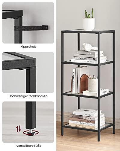 4-lags sort hylle: Moderne, robust, enkel montering