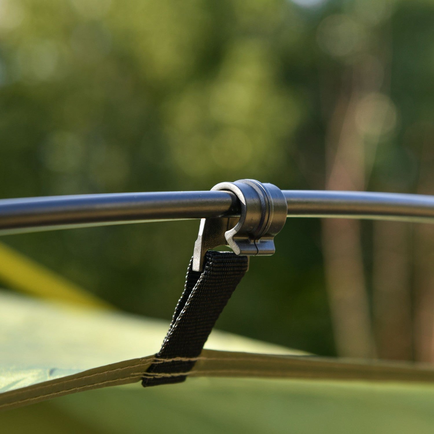 4-personers campingtält, enkel installation, väderbeständig, grön-grå