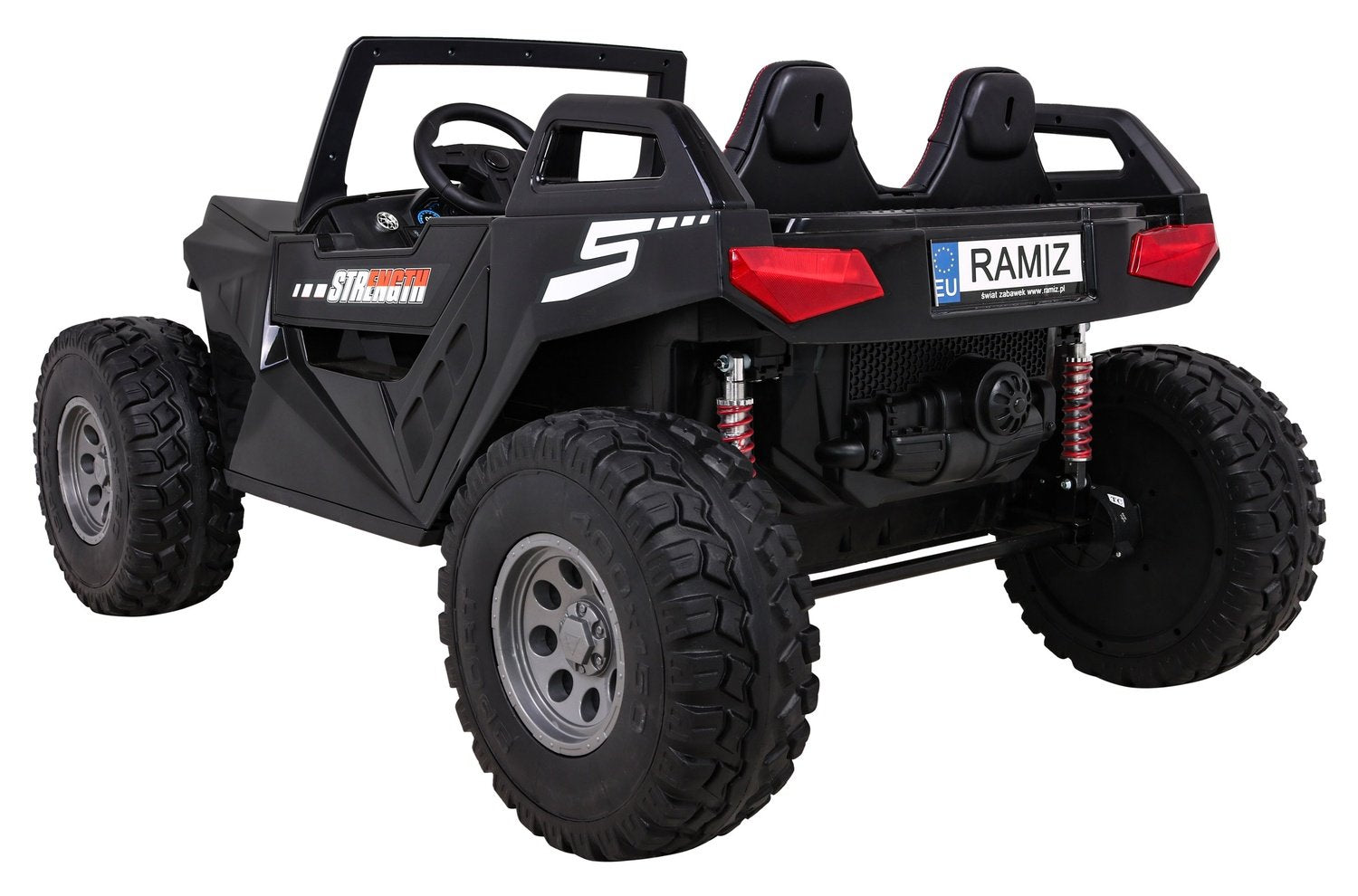 4x4 Buggy Clash: 12V, fjernkontroll, LED, MP3, skinnsete