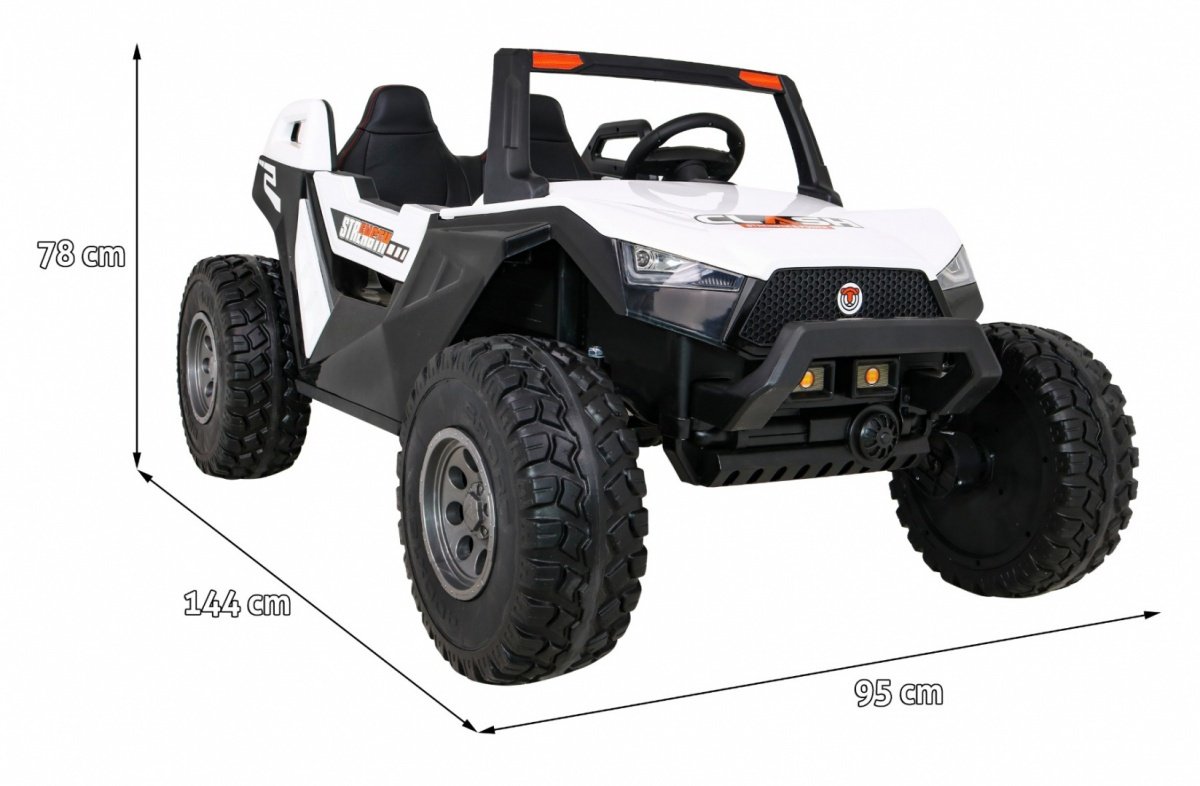 4x4 Buggy Clash: 12V, fjernkontroll, LED, MP3, skinnsete