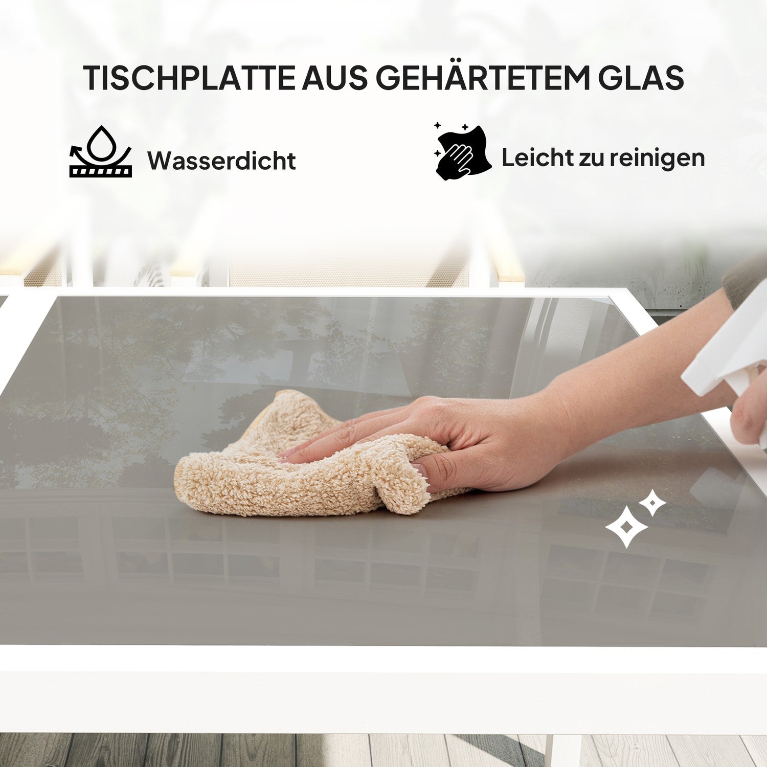 5-delat matsalsset med avtagbart bord och stolar