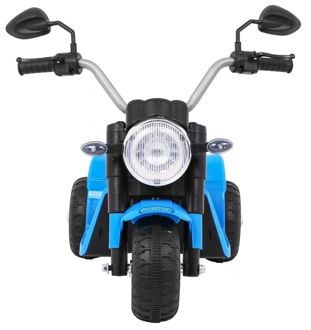 6V MiniBike med LED-lys, musikk, skinnsete