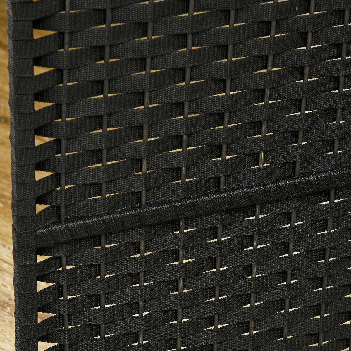 6-panels romdeler, sammenleggbar skjermvegg, innsynsskjerming for stue, soverom og hjemmekontor, svart