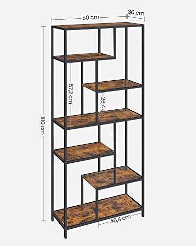 6-lags geometrisk bokhylle: allsidig, slitesterk, enkel montering