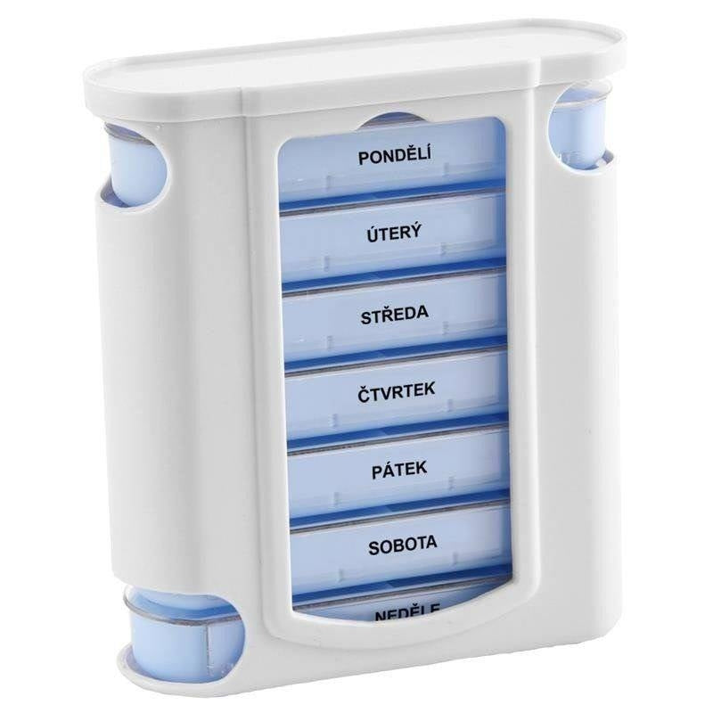 7-dagars tablettorganisator med 4 sektioner per dag