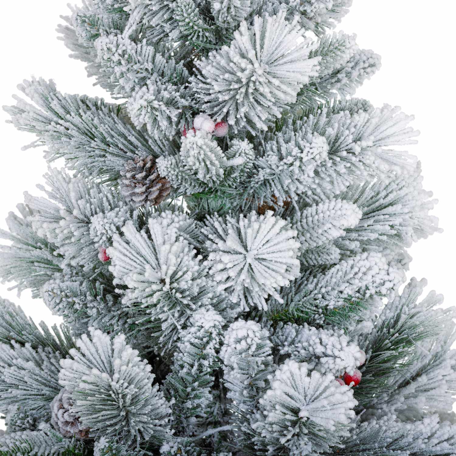 Konstgjorda julgranar, 90 cm, 100 LED-ljus, set om 2