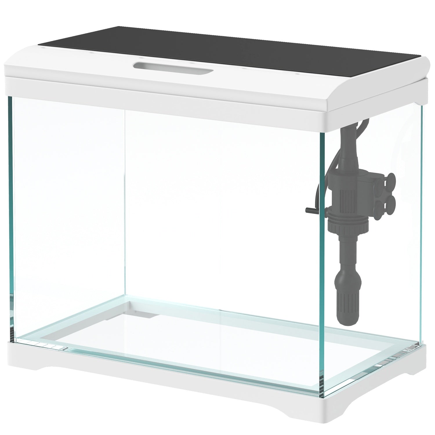 Tropical Fish Tank med LED, Filter & Pump, 17L Vit