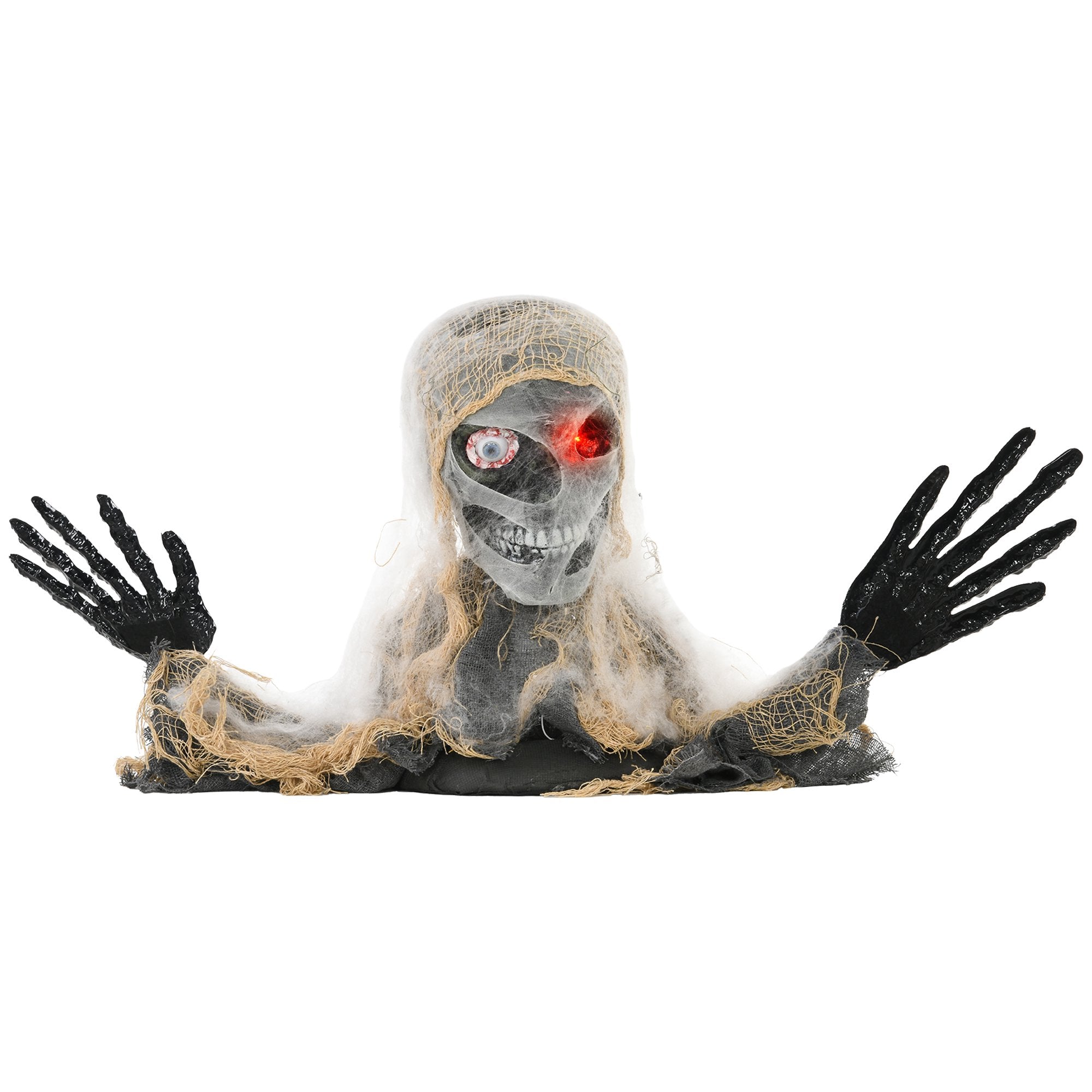 Animerad Halloween-mumie med glödande ögon, 55x18x35 cm