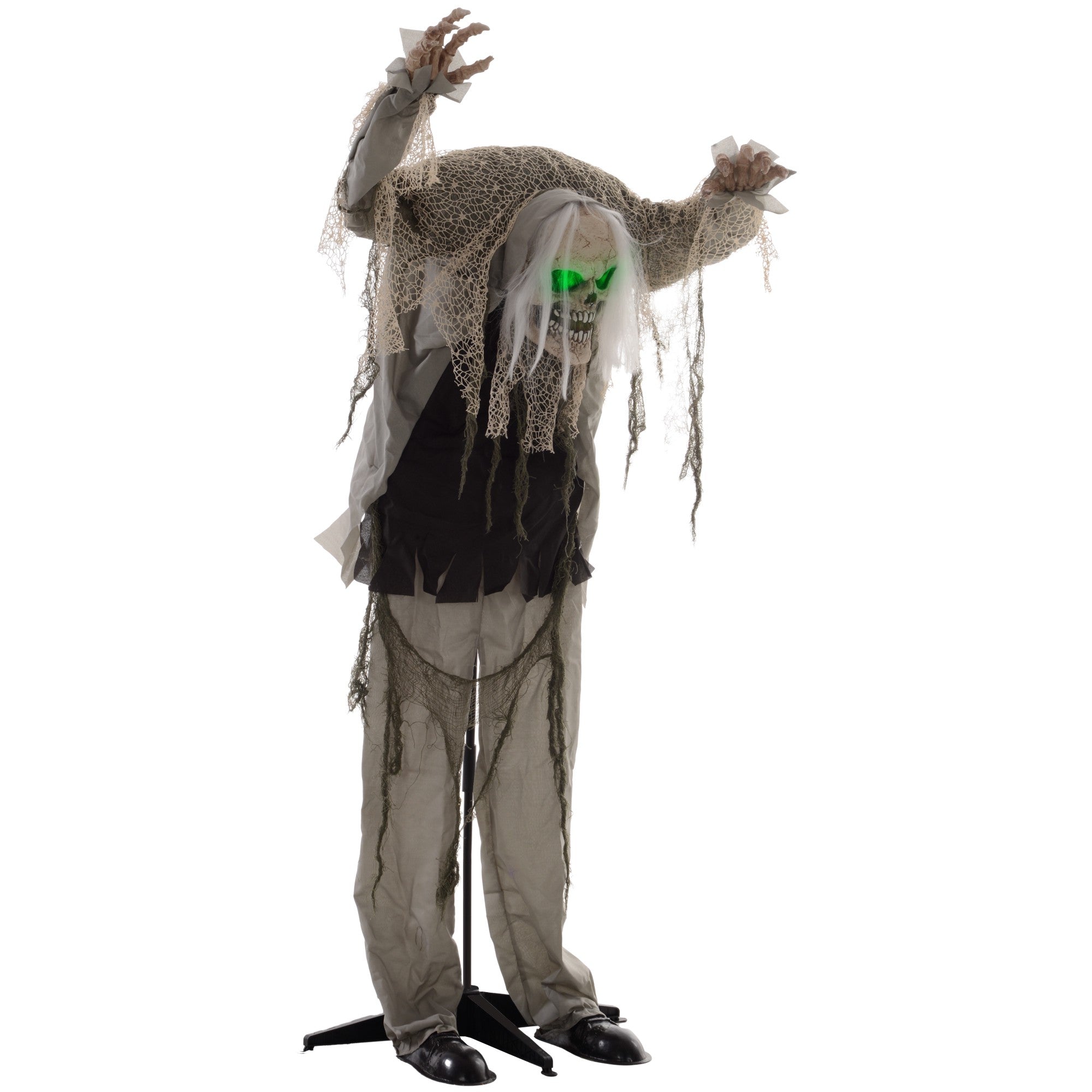 Animerat Halloween-skelettspöke med röda ögon, 160 cm
