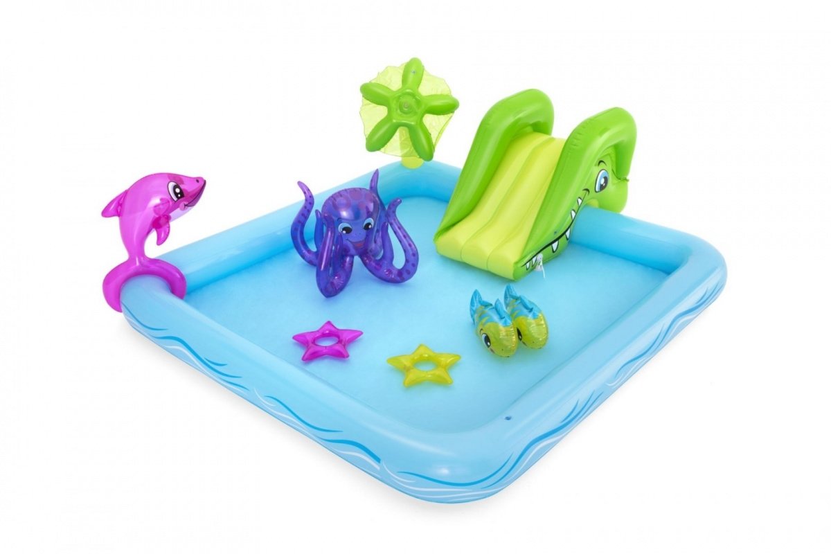 Aquarium Play Center med sklie, sprøyte og morsomme spill