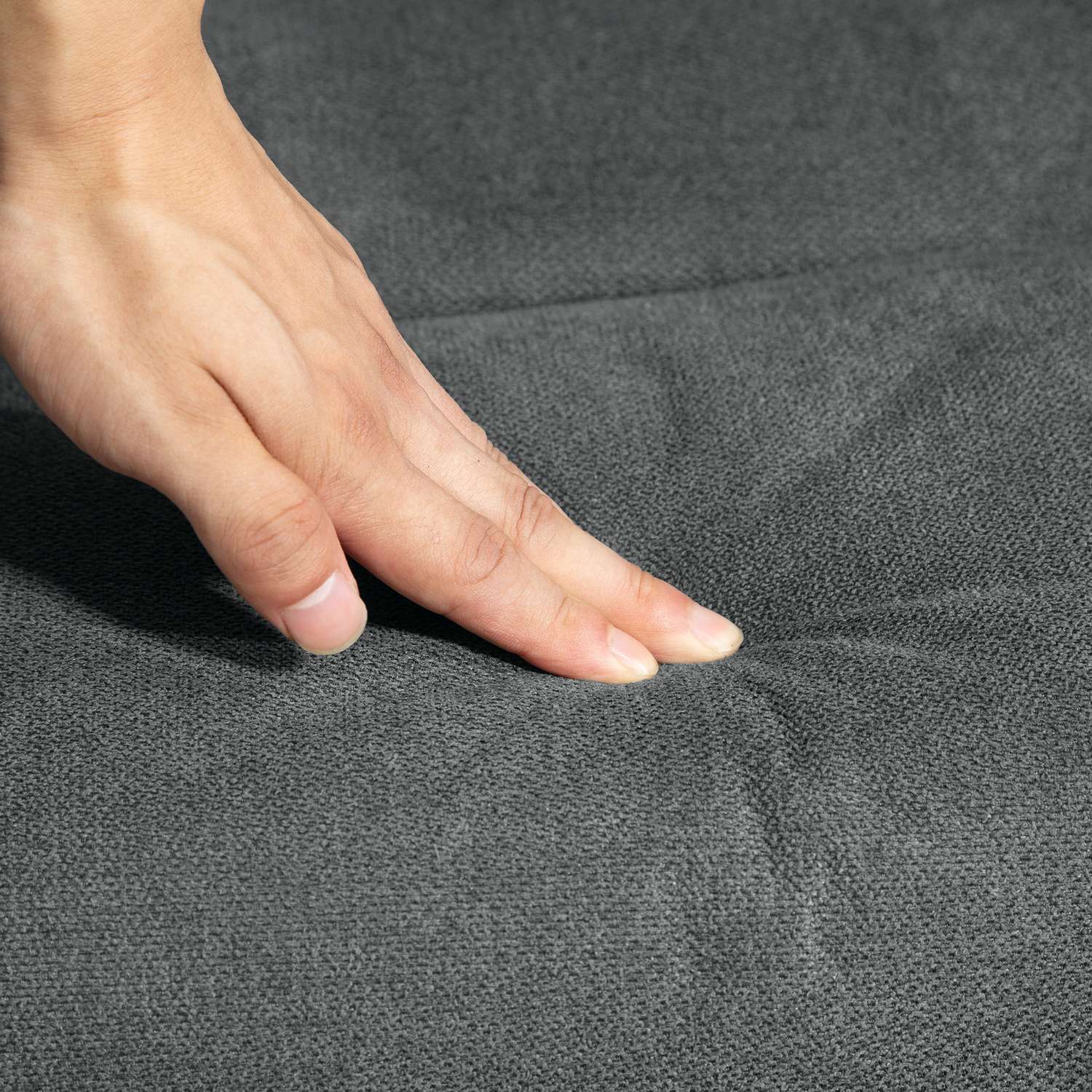 Avslappningsfåtöljstolset, sammetslook, upp till 150 kg, mörkgrå