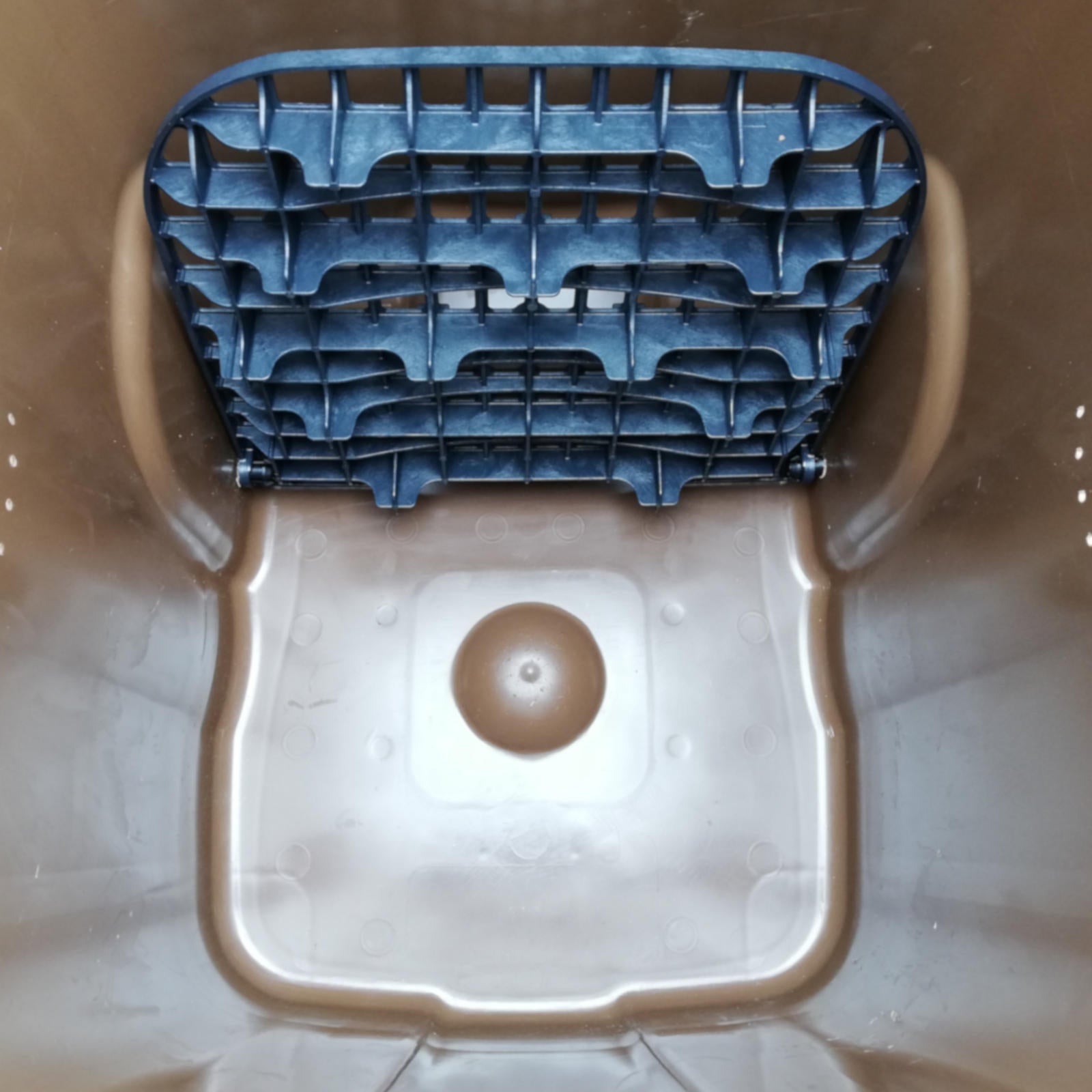 BIO avfallskärl med dubbel botten, brun, 240L BIO + GRID