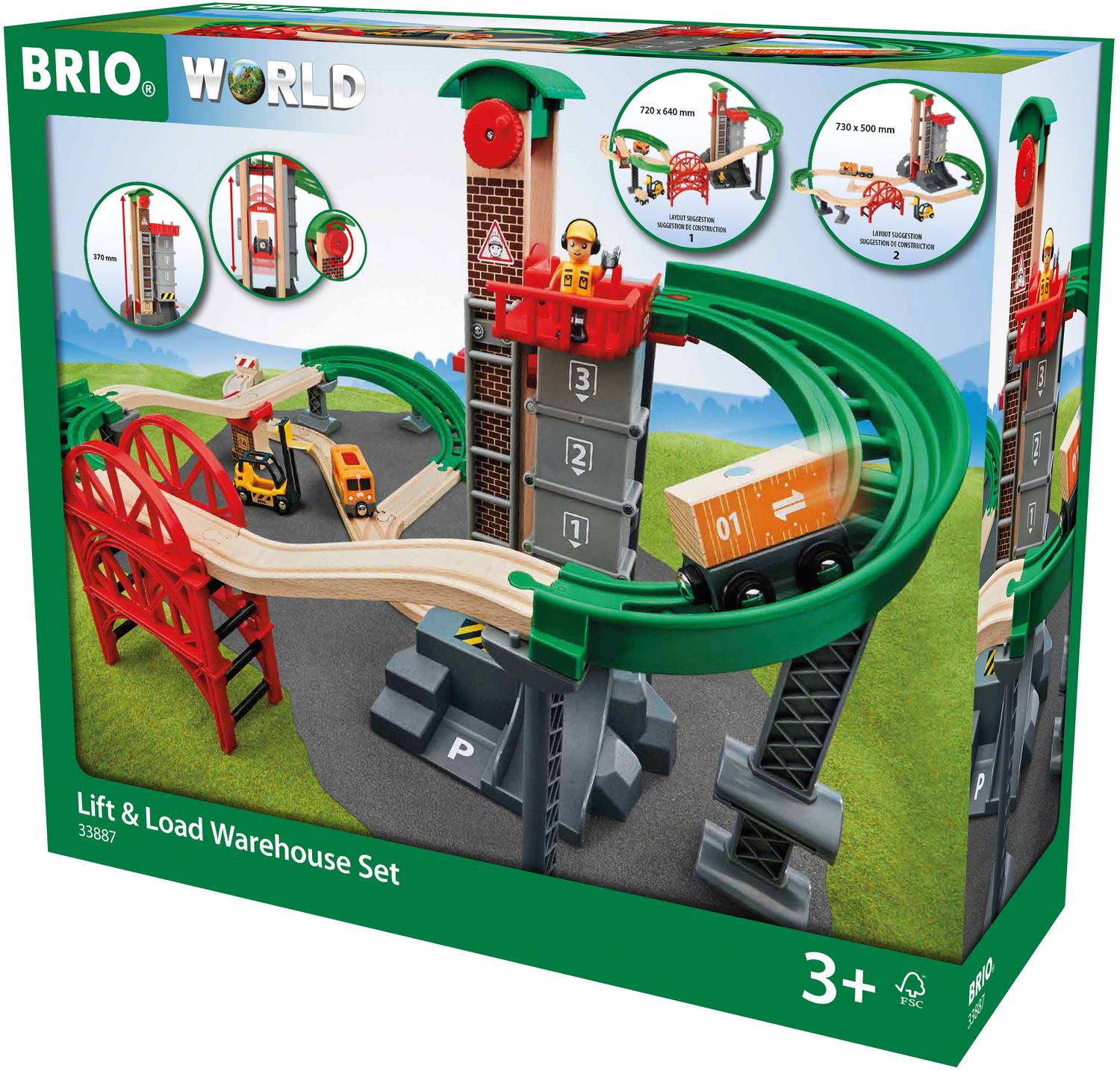 BRIO World 33887 - Lyft och last - förvaringsset