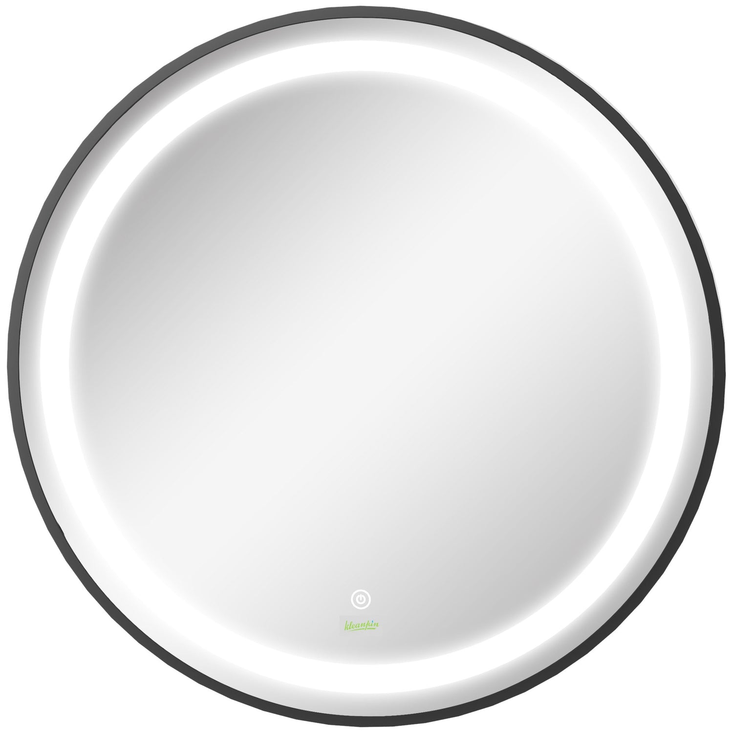 LED badrumsspegel – 60 cm, Touch & Memory, Svart, IP44-klassning