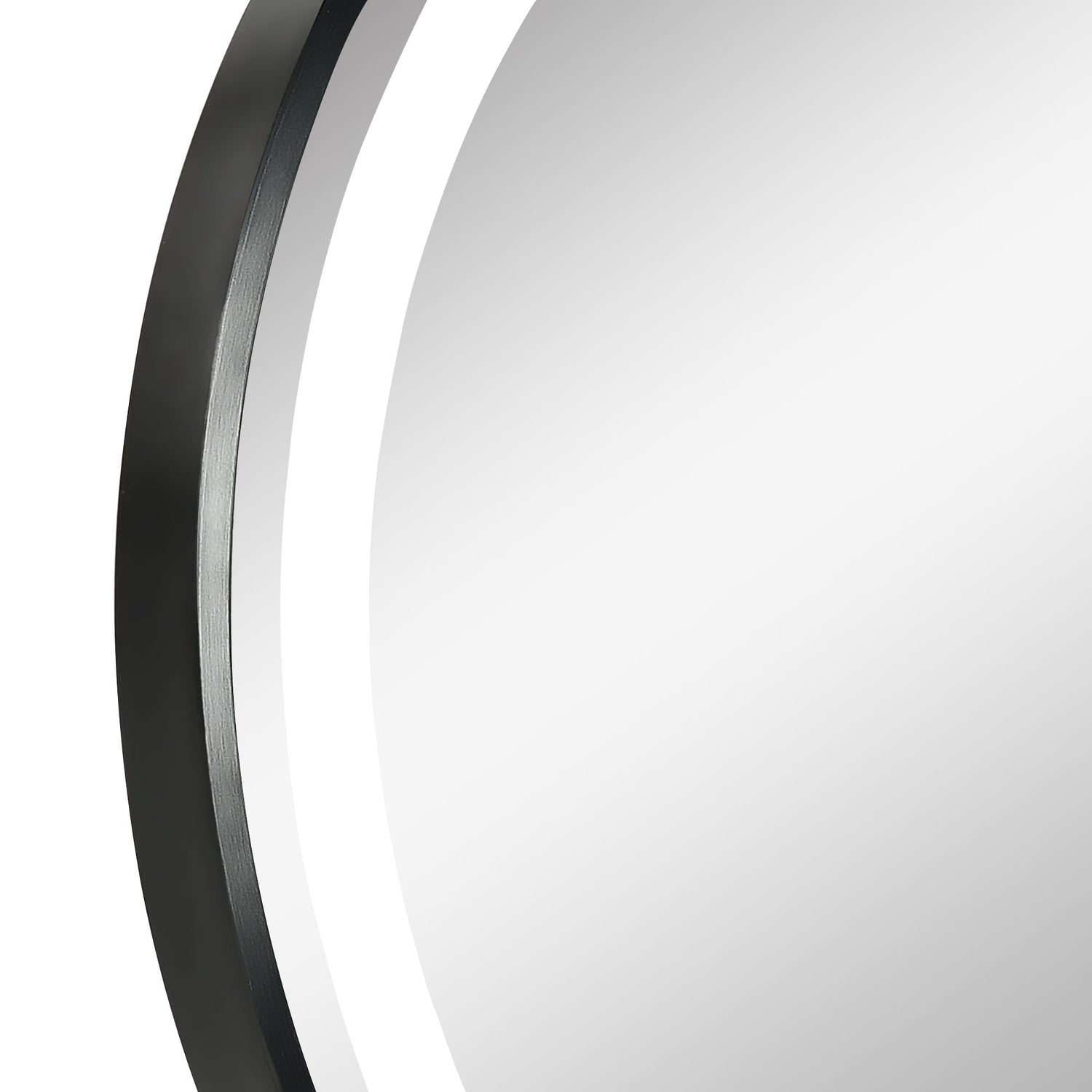 LED badrumsspegel – 60 cm, Touch & Memory, Svart, IP44-klassning