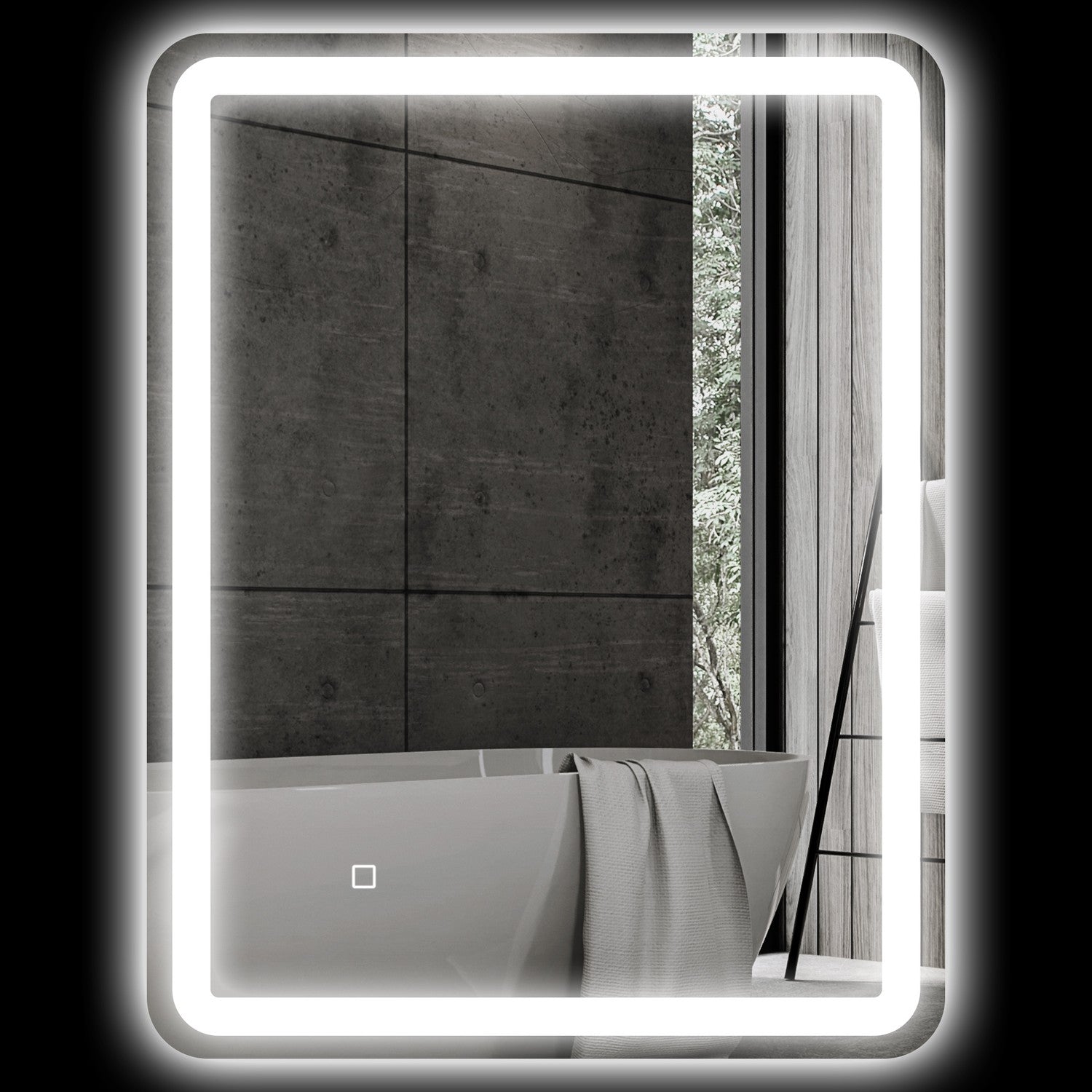 Badrumsspegel, LED, Anti-Imma, Touch Control, 60x80 cm