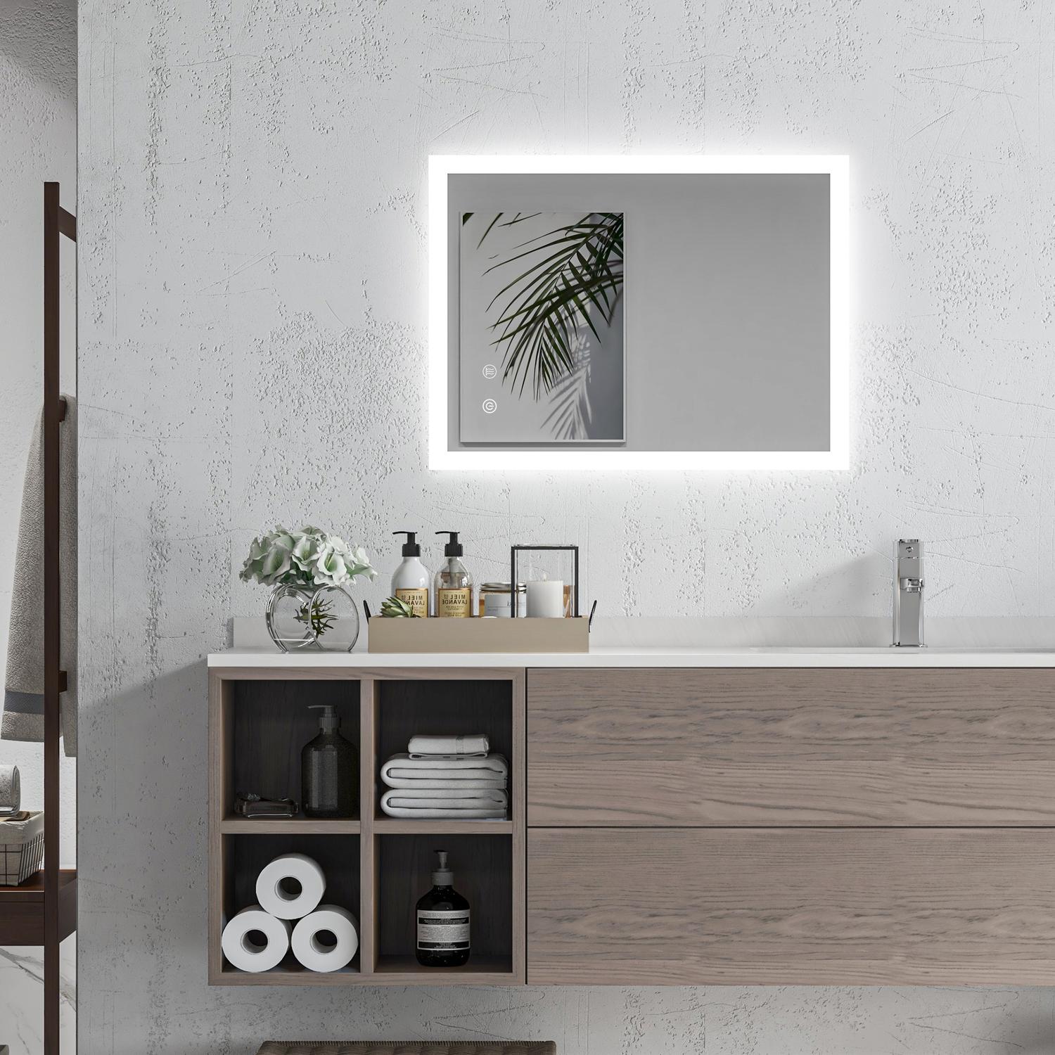 LED Badrumsspegel – Dimfri, Touch Switch, 70x50 cm