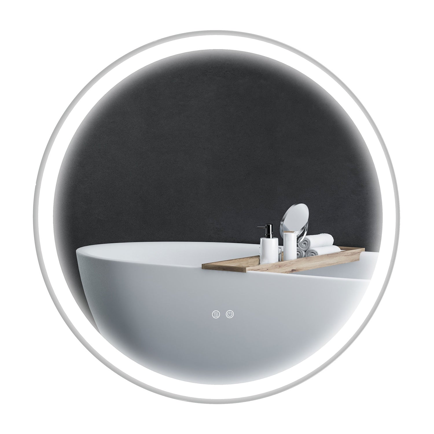 Upplyst LED Badrumsspegel, Anti-Imma, Touch Control