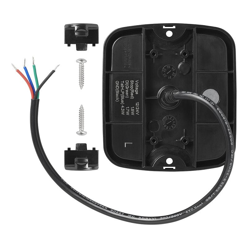 Baklykta 4 funktion 105 x 95 mm LED + GLOW vänster