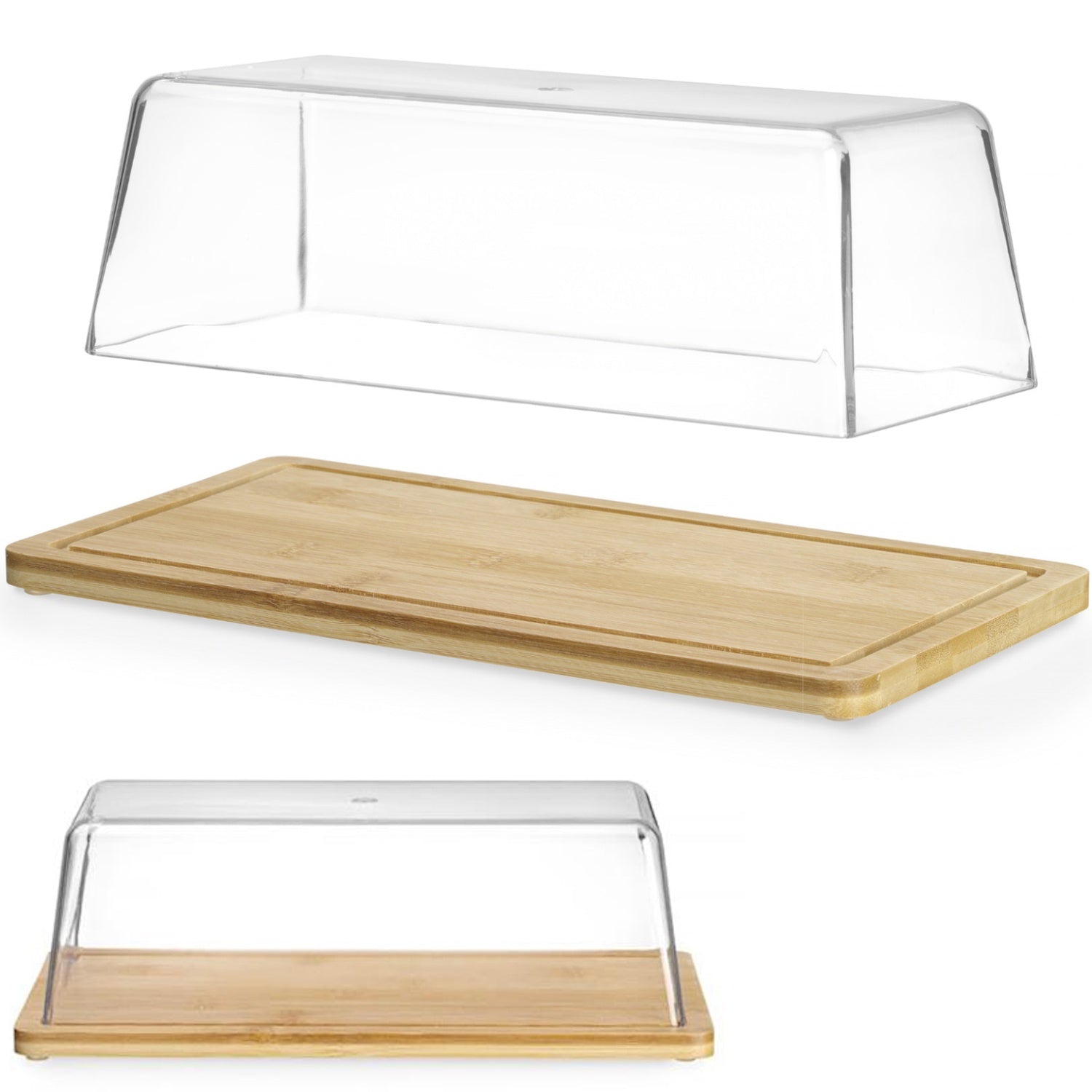 Bambu utställningsbricka för buffé med lock 320 x 160 x 110 mm - Hendi 523841