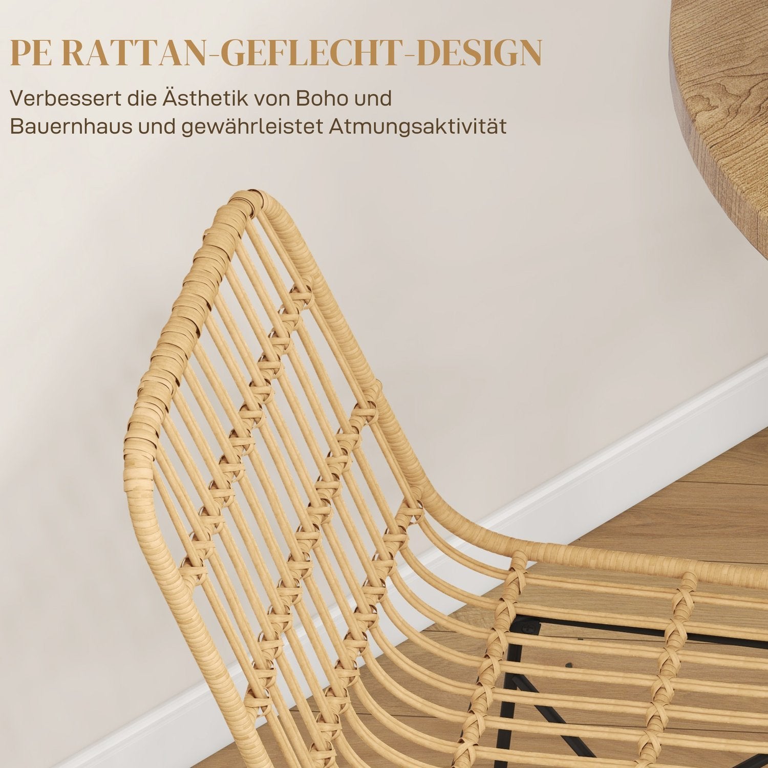 Barkrakker Sett med 2 Barkrakk Benk Krakk Ryggstøtte Pe Rattan Boho Design Kjøkkenkrakker Stål Gul