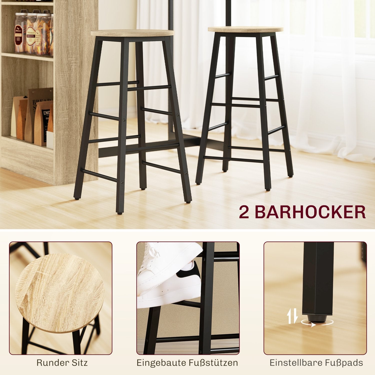 Barbordsset med förvaring, 3-delat – Stål & Ek