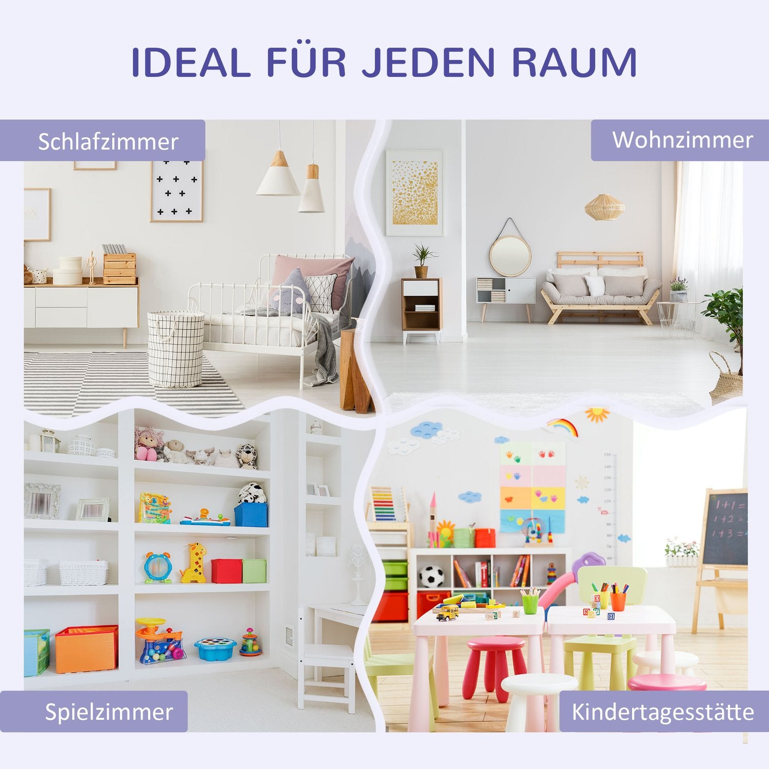 Barnförvaringshylla och bänk med dyna, vit/grå