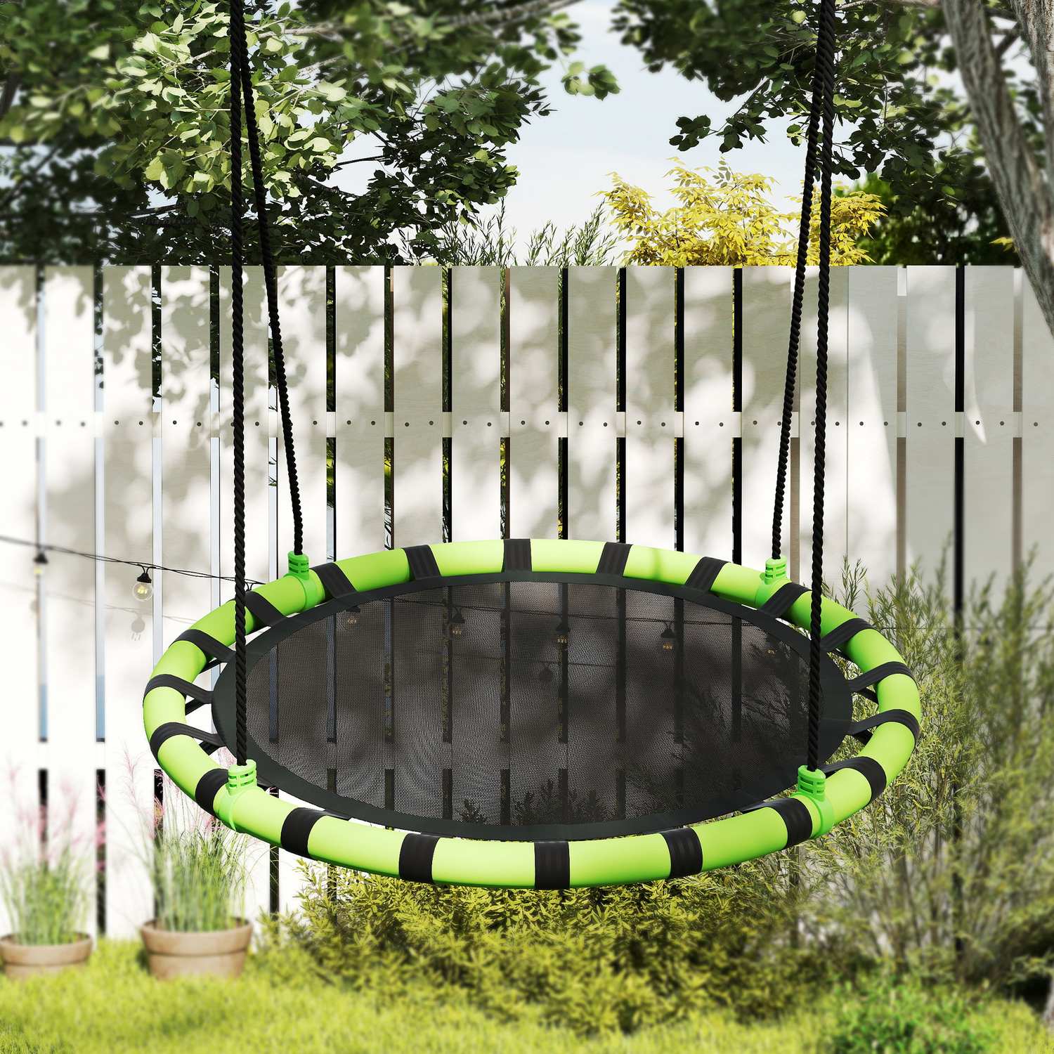 Barngunga, 150 kg Kapacitet, Ø100 x 180 cm, Svart