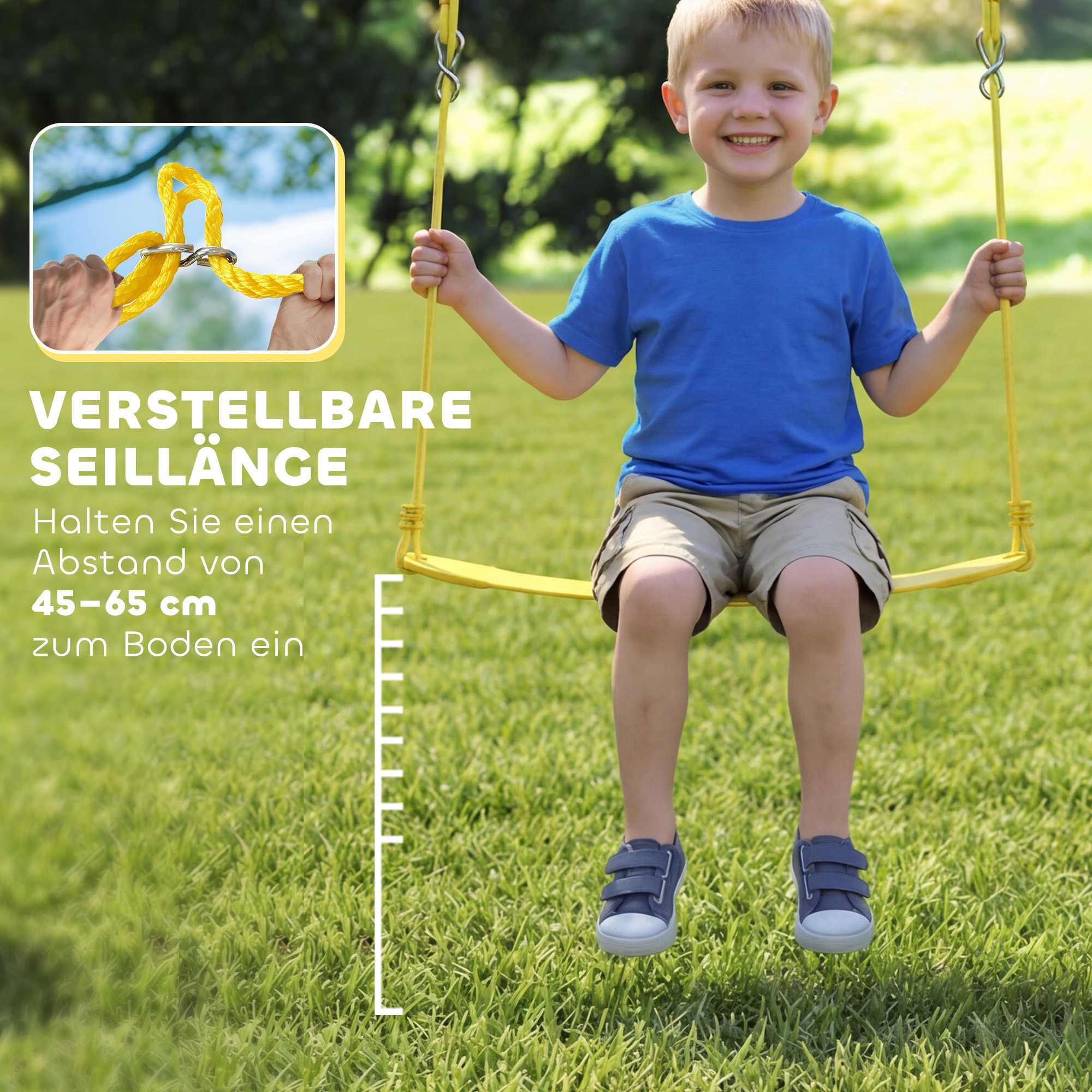 Barngunga med justerbara rep, 100 cm gungbo