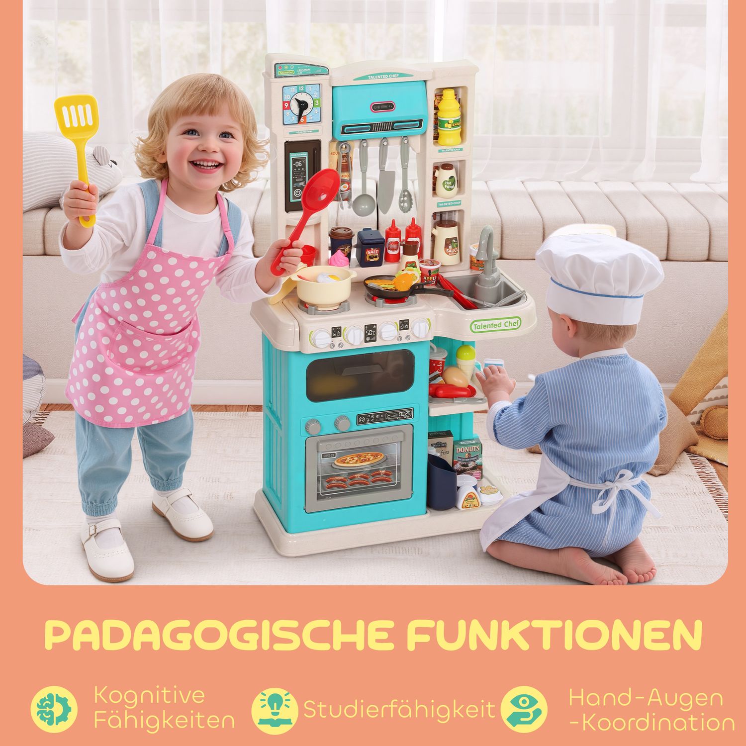 Barnkökslekset, 92 delar, plast, åldrar 3-6, grön