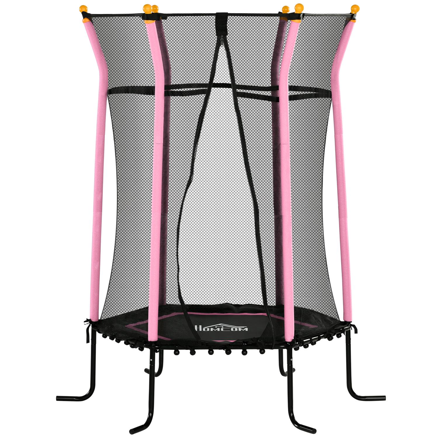 Barns 163,5 cm rosa studsmatta med skyddsnät, upp till 50 kg