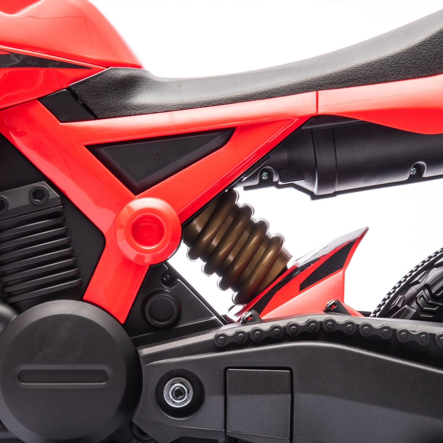 Barns 6V elmotorcykel, röd, 3-8 år