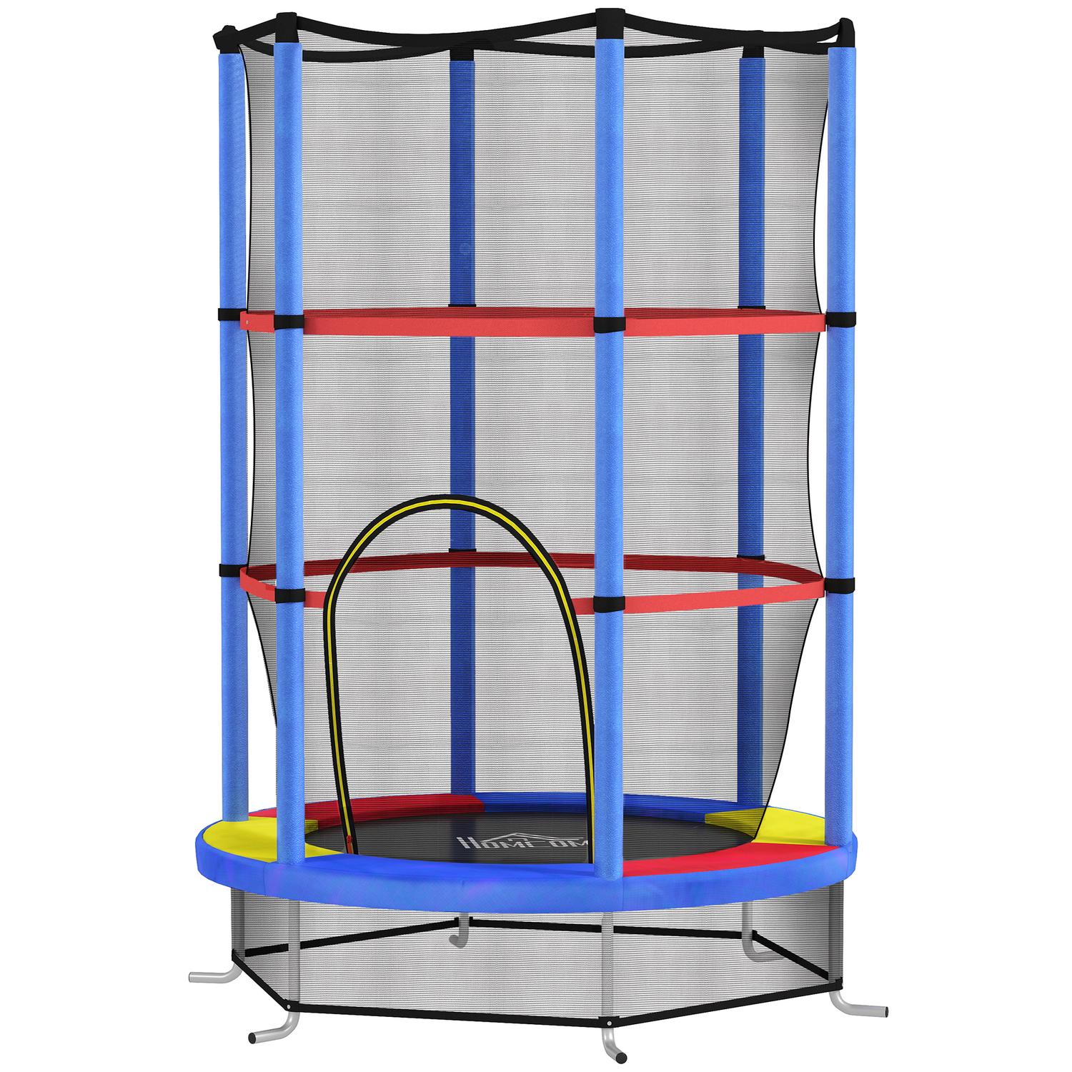 Barnstudsmatta med skyddsnät – inomhus/utomhus, Ø140 cm