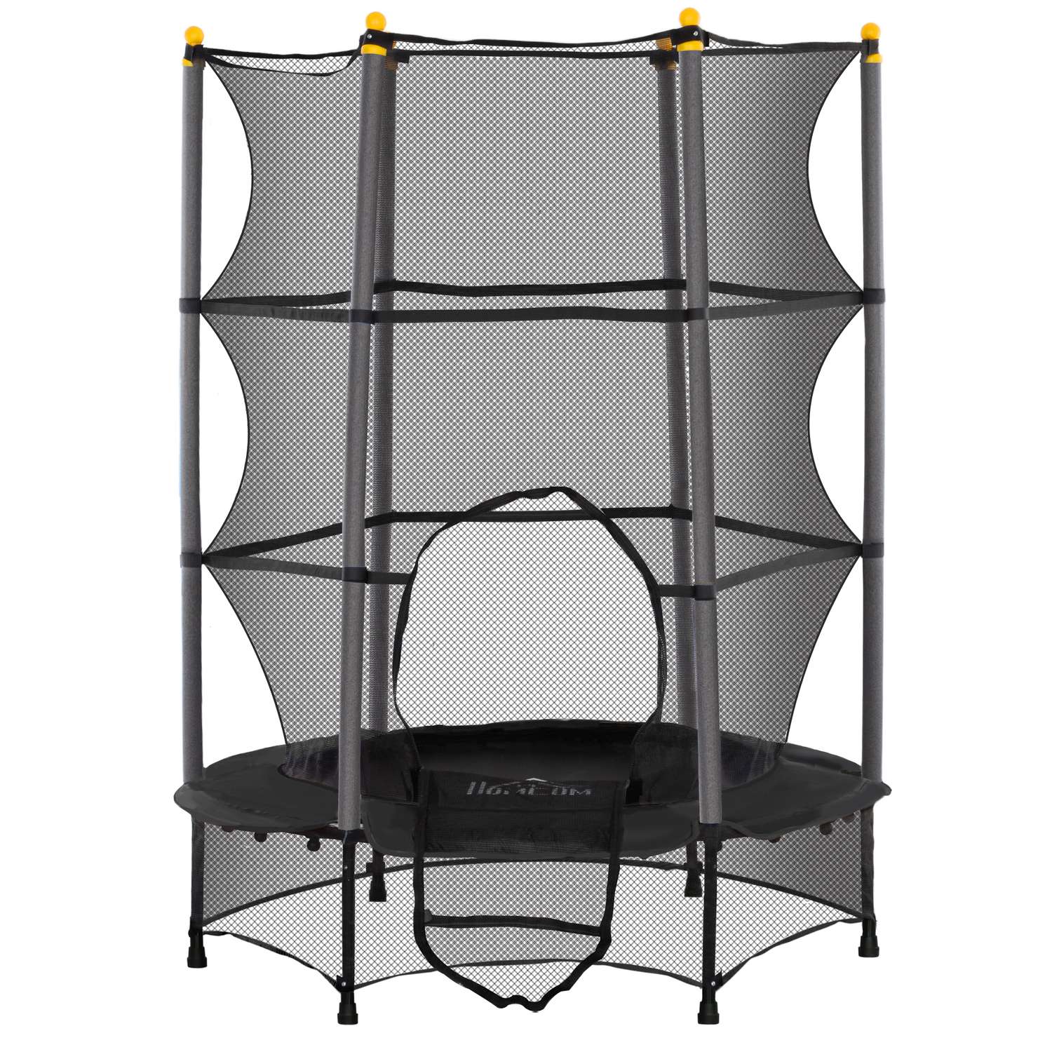 Barnstudsmatta med skyddsnät, 140 cm, svart