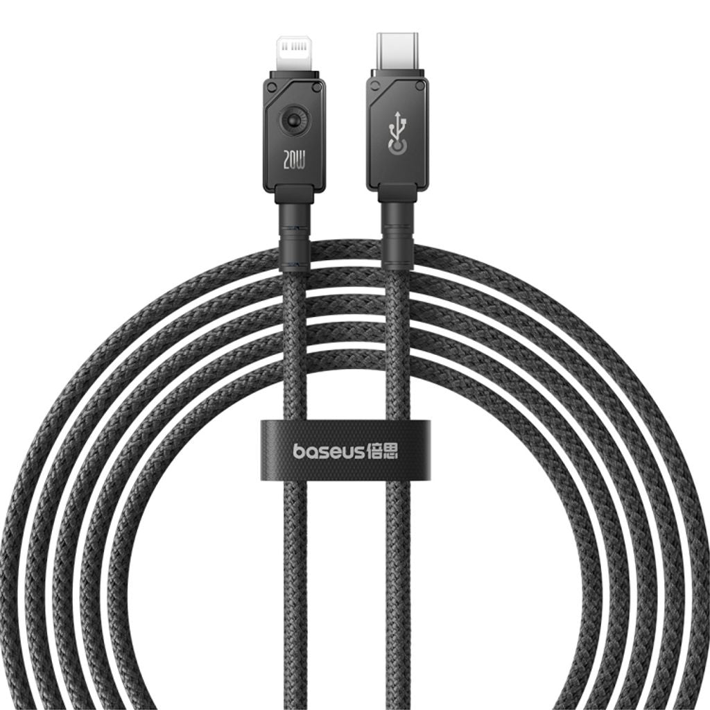 Baseus Snabbladdningskabel USB-C till Lightning, 20W, 480mbps, 2m - Svart